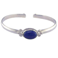 Sterling Silver Lapis Cuff Bracelet