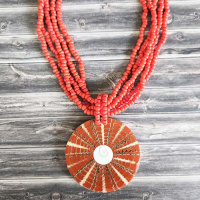 Balinese Red "Shiva" 18.5" Necklace