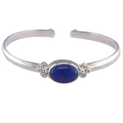 Sterling Silver Lapis Cuff Bracelet