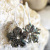 Abalone Shell Carved Flower Latchback Earrings